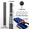 G128 Combo Pack: 20 Ft Telescoping Aluminum Flagpole (Black) & American and Thin Blue Line Flags 3x5 Ft, Both StormFlyer Series Embroidered 220GSM Spun Polyester | Pole with Flags Included
